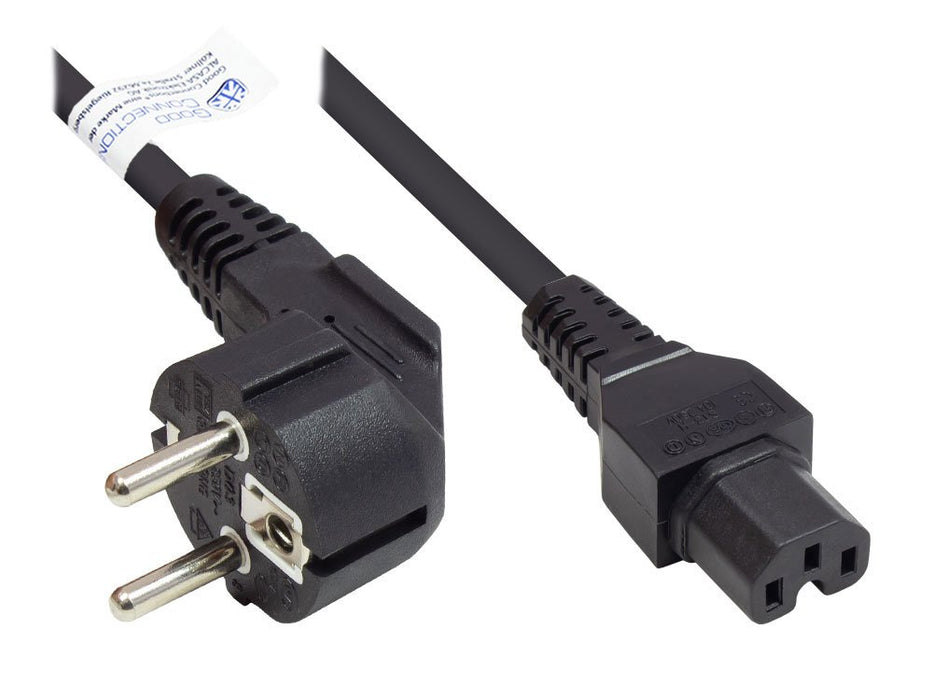 EAN 4014619168859 - Alcasa P0150-S030 cable de transmisión Negro 3 m Enchufe tipo E+F C15 acoplador imagen 1