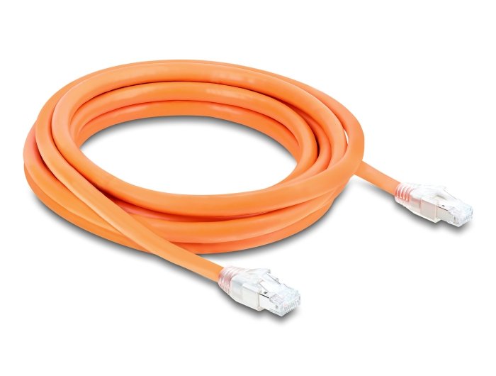 Delock Rj45 Cable De Red Cat.8.1s Ftp 3m Hasta 40gbps Naranja