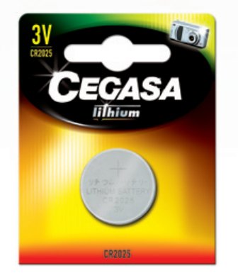 EAN 8410241214753 - Cegasa 21475 pila doméstica Batería de un solo uso CR2025 Litio imagen 1