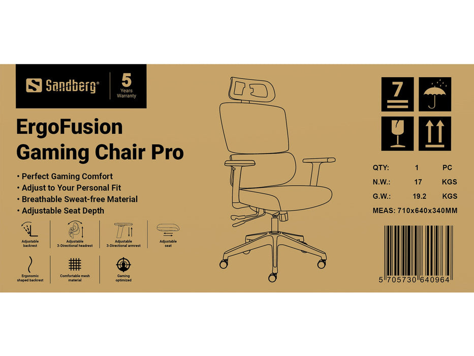 EAN 5705730640964 - Sandberg 640-96 silla para videojuegos Silla para videojuegos universal Asiento acolchado Negro, Gris imagen 10