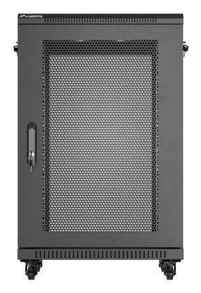 Lanberg Rack Cabinet 19 " Free Standing 18u 600x600 Flat Pack With Mesh Door Black