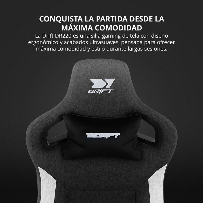 Silla Gaming Drift Dr220 Gris Y Blanca