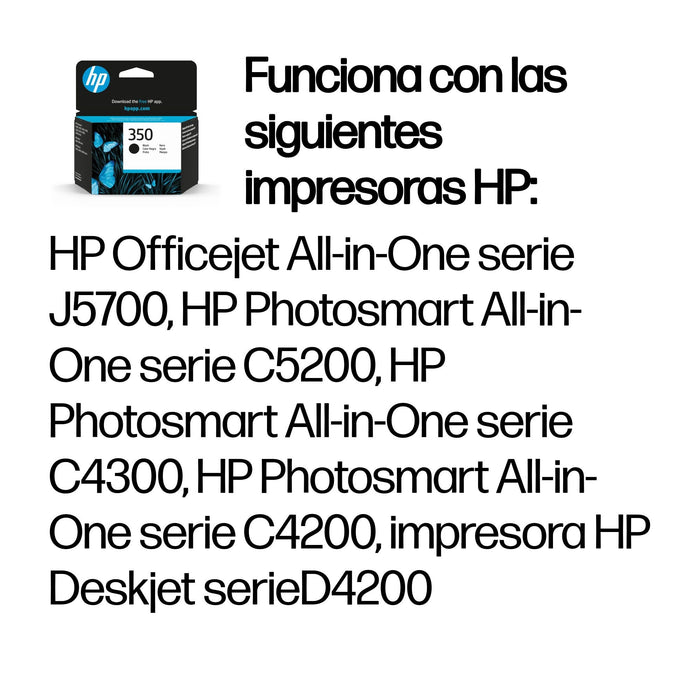 EAN 0884962780589 - HP 350 Black Original Ink Cartridge cartucho de tinta 1 pieza(s) Rendimiento estándar imagen 2