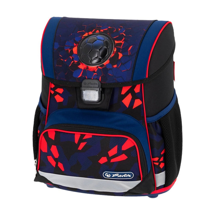 Herlitz Juego De Mochilas Escolares De 4 Piezas, Color Azul Y Rojo,