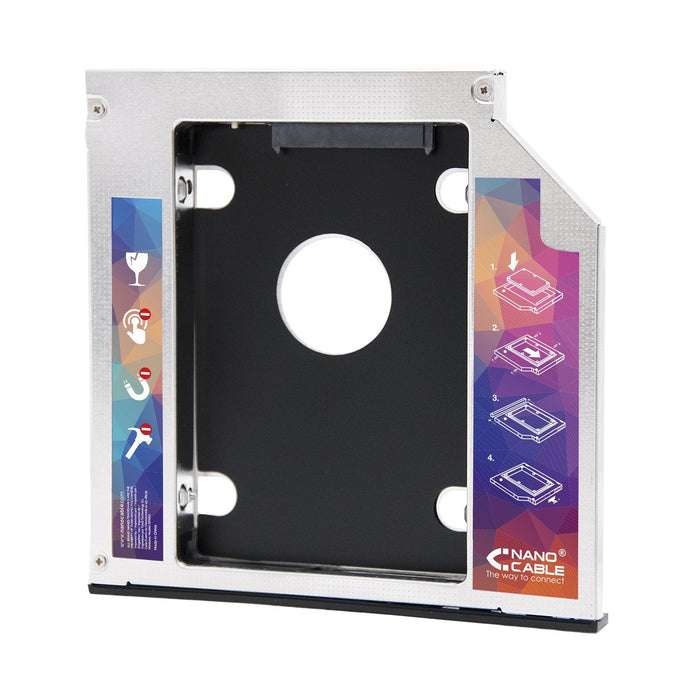 Nanocable Adaptador De Disco Duro De 9.5 Mm Para Unidad Optica De 12.7 Mm En Portatil