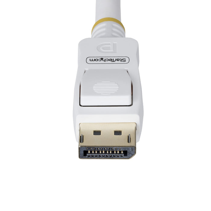 Startech.Com 10ft White Vesa Certified Displayport 1.2 Cable With Latches - Displayport-Cable - Displayport Zu Displaypo