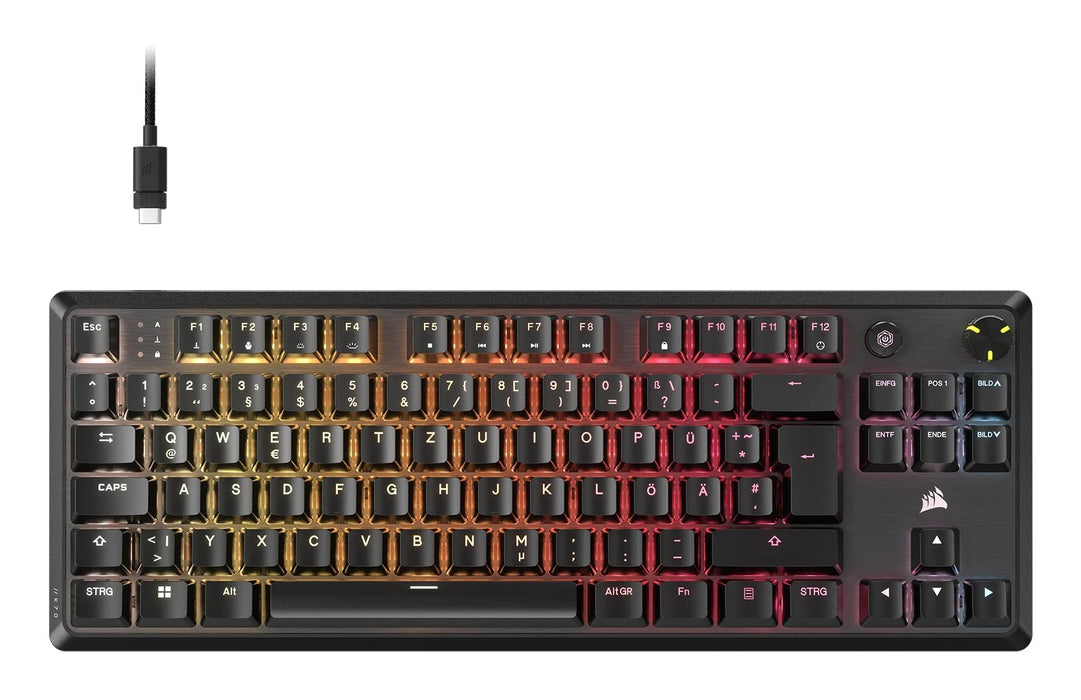EAN 0840006684367 - Corsair K70 CORE TKL teclado Juego USB QWERTZ Portugués Negro imagen 1