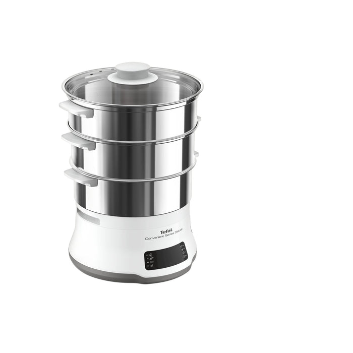 EAN 3045387247775 - Tefal Convenient Series Deluxe VC502D vaporizador 3 cesta(s) Encimera 900 W Acero inoxidable, Blanco imagen 3