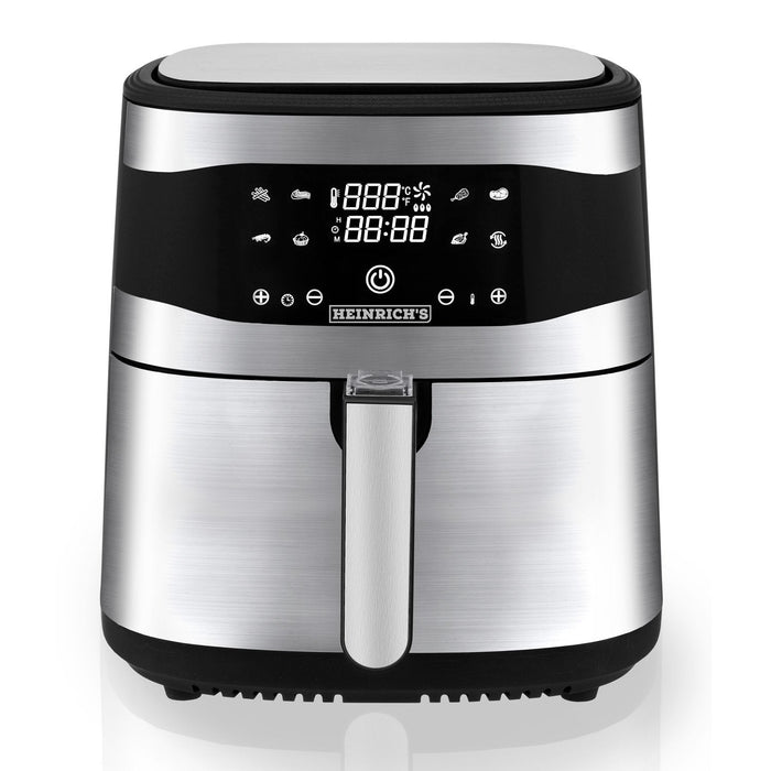 Freidora De Aire Caliente Heinrich Hfr 8205 8,0 L 1800 W Negra Y Plateada