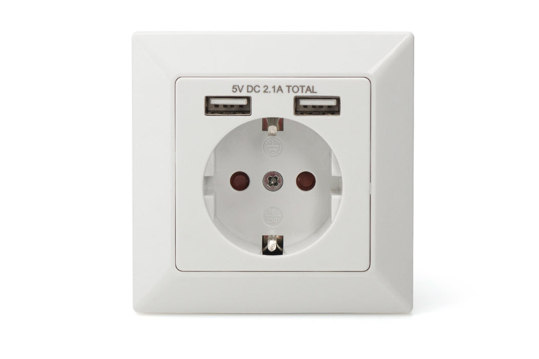 EAN 4016032443193 - Digitus DA-70613 toma de corriente 2x USB Blanco imagen 4