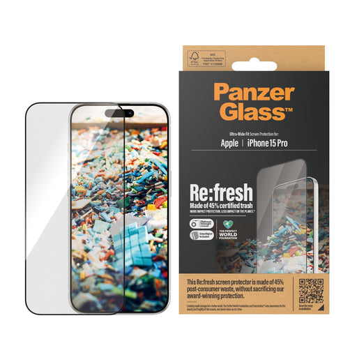 EAN 5711724028229 - PanzerGlass ® Re:fresh Screen Protector iPhone 15 Pro | Ultra-Wide Fit w. EasyAligner Protector de pantal imagen 2