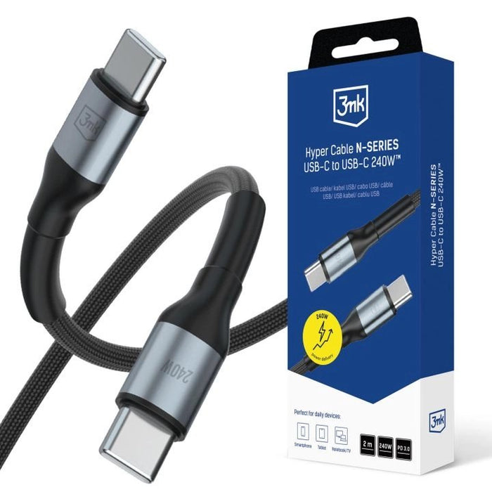 Cable 3mk Hyper  N-Series C To C 2m Pd 3.0 48v 5a 240w Black