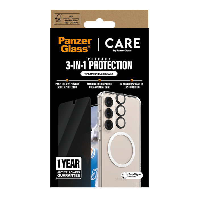 EAN 5715685016196 - PanzerGlass ® | CARE™ by ® 3-in-1 Privacy Bundle Samsung Galaxy S25+ Protector de pantalla 1 pieza(s) imagen 3
