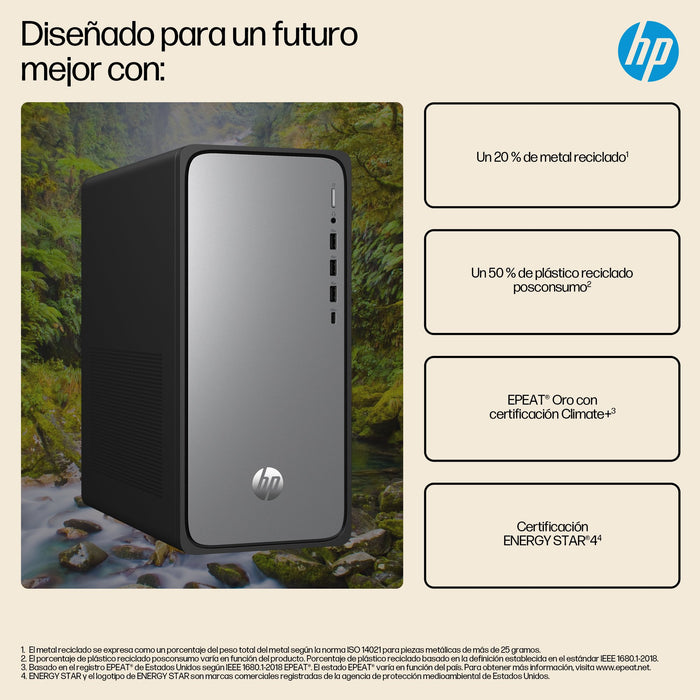 EAN 0199642962361 - HP OmniDesk M02-0021ns Intel® Core™ i5 i5-14400 16 GB DDR5-SDRAM 1 TB SSD FreeDOS Torre PC Plata imagen 7