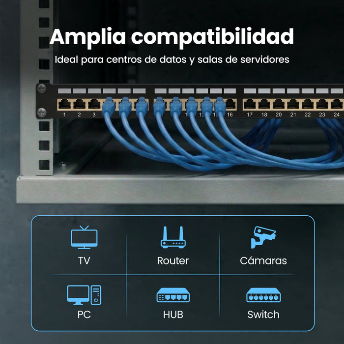 Extralink Cat6a Stp Patch Panel 24 Port - Cable - Cat 6a