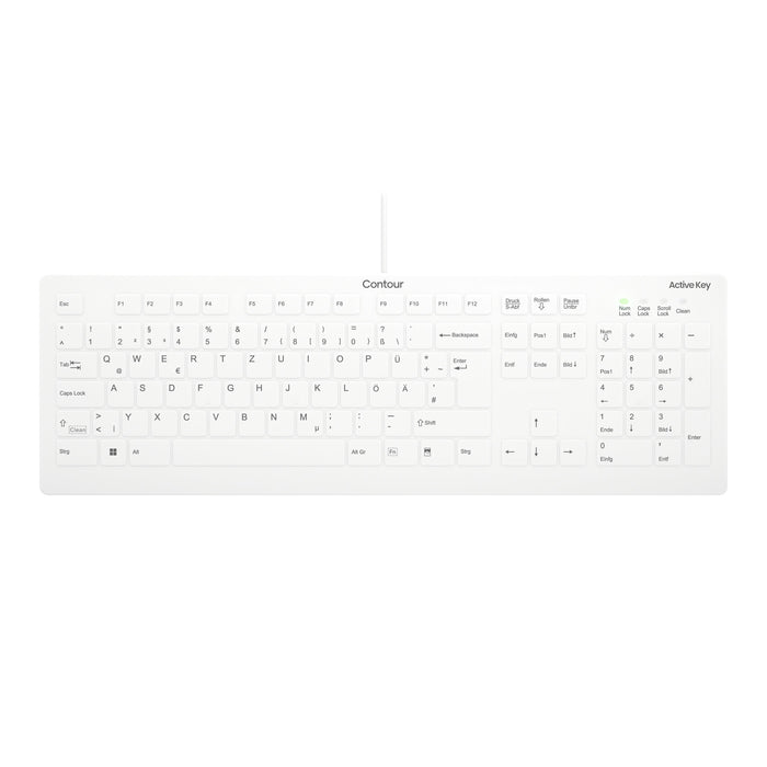 EAN 7061112753645 - Contour Design Active Key AK-C8112 teclado Médico USB QWERTZ Alemán Blanco imagen 1