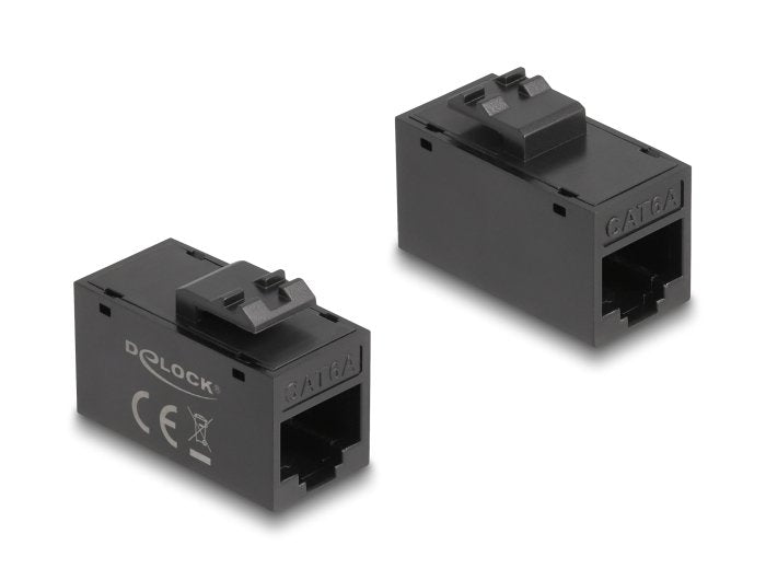 Keystone Modul Rj45 Buchse Zu Rj45 Buchse Cat.6a Utp Schwarz