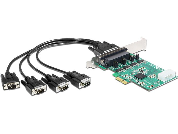 Pci Express X1 Karte Zu 4 X Seriell Rs-232 High Speed 921k Mit Spannungsversorgung