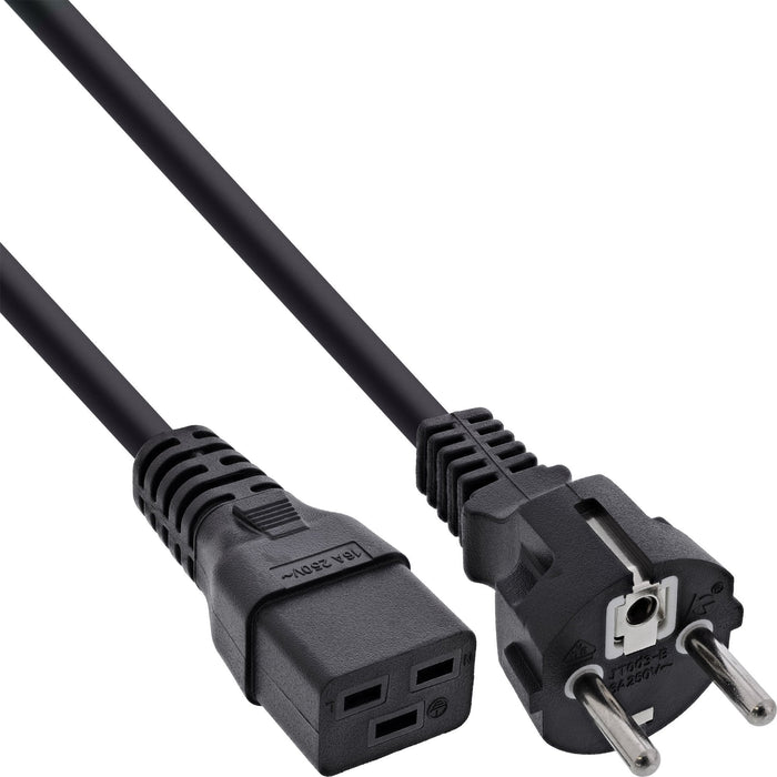 Cable De Alimentación Inline 16a Tipo F Recto A Conector Iec Iec320/C19 0,5m