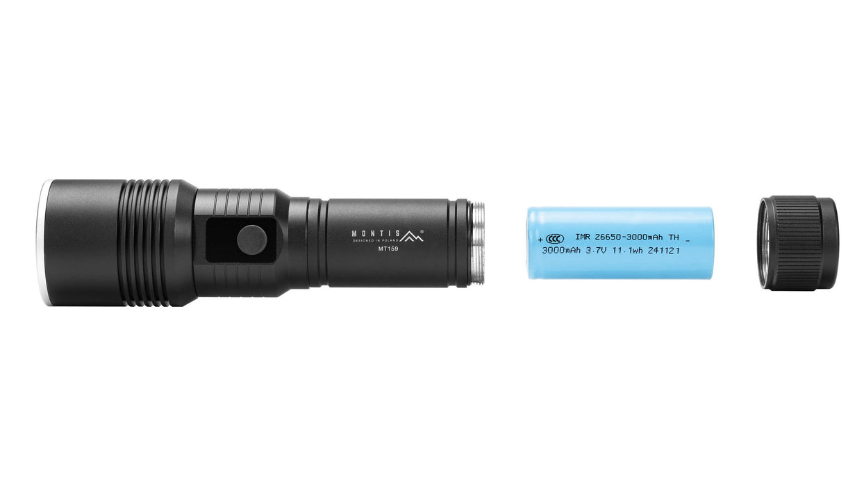 EAN 5901811409844 - Montis Taktyczna ręczna latarka akumulatorowa LED MT159 Negro Linterna de mano imagen 6
