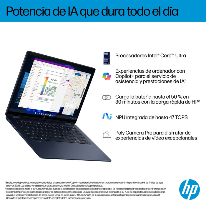 EAN 199251605406 - HP OmniBook X FlipNGAI 14-fm0013ns Copilot+ PC Intel Core Ultra 5 226V Híbrido (2-en-1) 35,6 cm (14") Pant imagen 11
