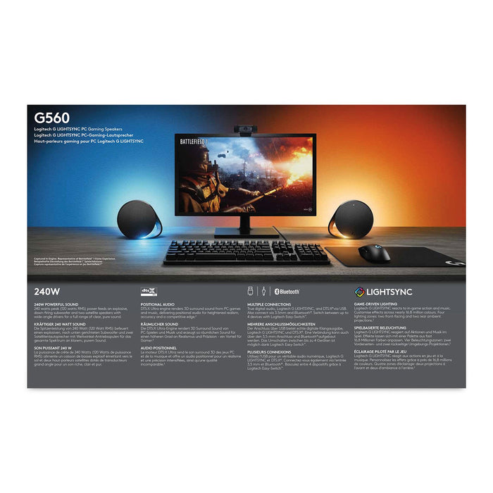 EAN 5099206076747 - Logitech G 980-001301 conjunto de altavoces 120 W PC/ordenador portátil Negro 2.1 canales 30 W Bluetooth imagen 34