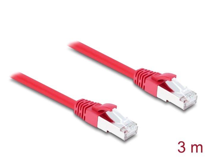 Delock Rj45 Cable De Red Cat.6a S Ftp 3m Rojo
