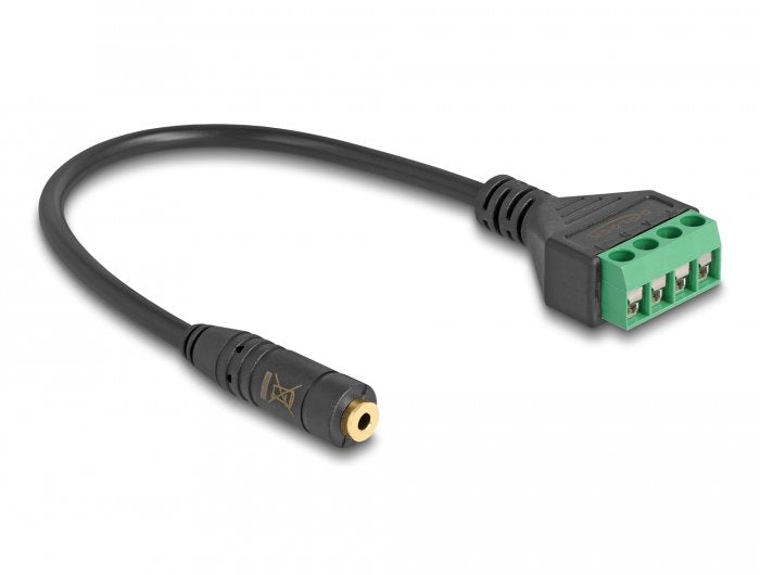 Delock 66294 Cable Adaptador De Clavija Estéreo Hembra De 2,5 Mm Y 4 Clavijas A Bloque De Terminales 20 Cm