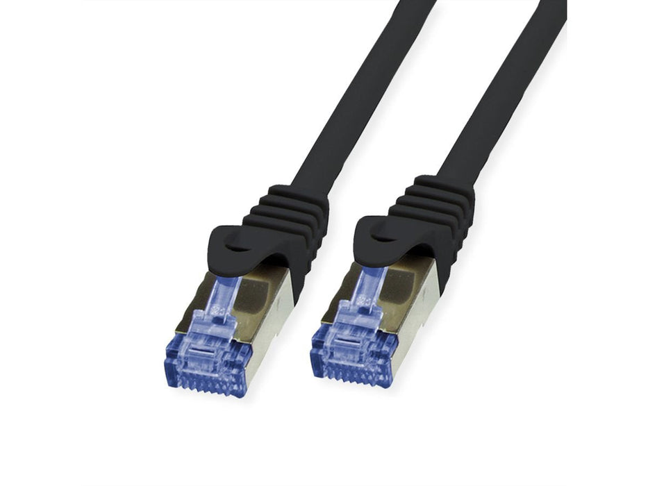 Value Outdoor Cable De Red Cat.6a (Class Ea) S Ftp (Pimf), Massivdraht, Lsoh, Schwarz, 50 M