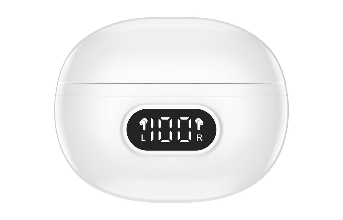 Auriculares Bluetooth Denver Inalambricos Con Enc (4 Microfonos) Blanco
