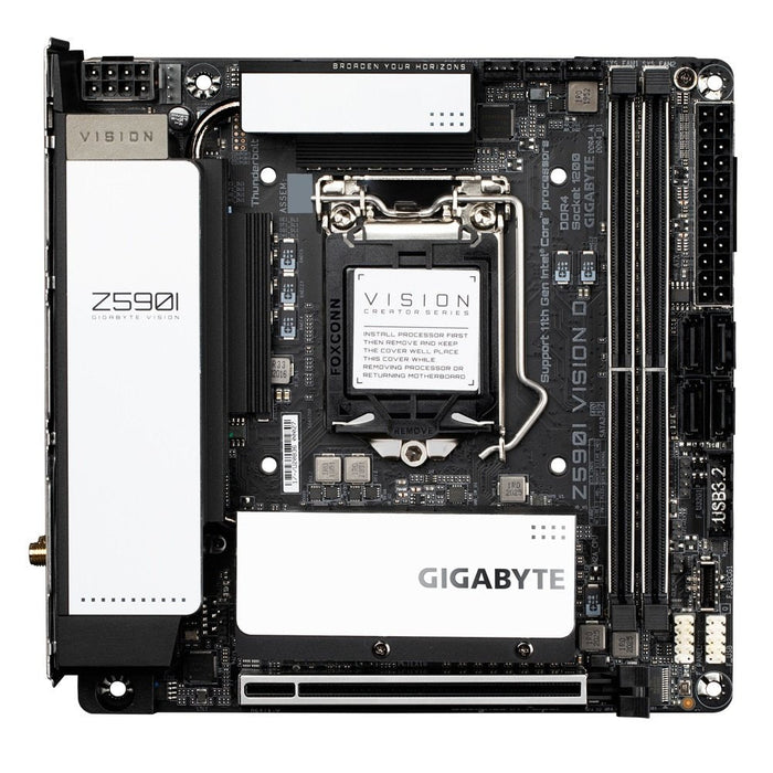 Placa Base Gigabyte Lga1200 Z590i Vision D M-Itx/2xddr4/4xsata6/1xusb-C/1xusb 3.2/1xusb 2.0 Gaz59vsi-00-Ga