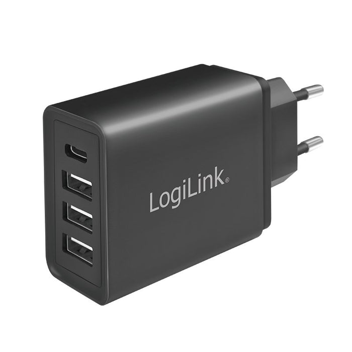 EAN 4052792057096 - LogiLink PA0221 cargador de dispositivo móvil Universal Negro Corriente alterna Carga rápida Interior imagen 1