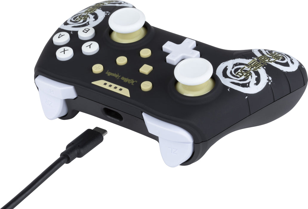 Gamepad Konix Switch Jujutsu Kaisen Cable 3m Compatible Con Pc Color Negro Kx-Juju-Sw-Pad-Bla
