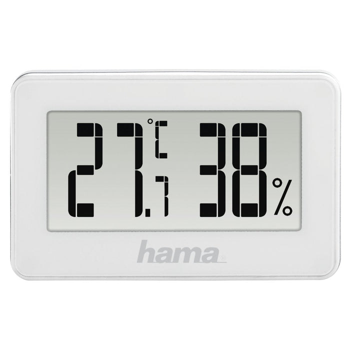Hama Medidor De Temperatura Y Humedad Para Interior - Pantalla Digital - Memoria De Datos - Permite Colgar En Pared -