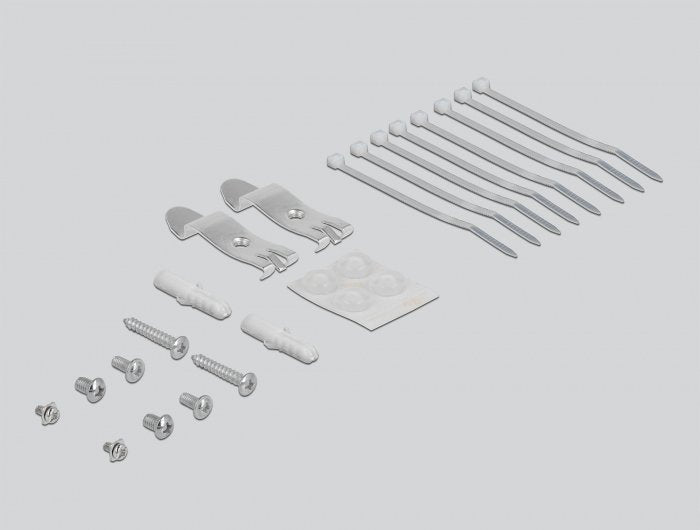 Delock Keystone Patchpanel 8 Port Grau