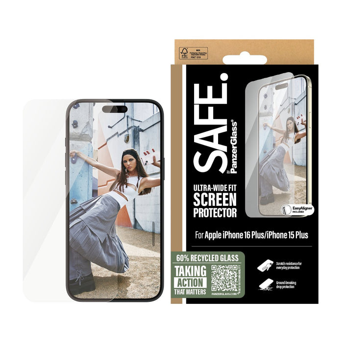 EAN 5715685002632 - PanzerGlass SAFE. by ® Screen Protector iPhone 16 Plus | 15 Plus | Ultra-Wide Fit Protector de pantalla A imagen 2
