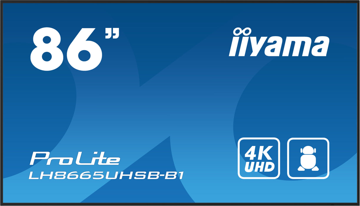 EAN 4948570123605 - iiyama LH8665UHSB-B1 pantalla de señalización Diseño de quiosco 2,18 m (86") LED Wifi 800 cd / m² 4K Ultr imagen 2