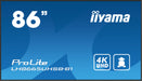 EAN 4948570123605 - iiyama LH8665UHSB-B1 pantalla de señalización Diseño de quiosco 2,18 m (86") LED Wifi 800 cd / m² 4K Ultr imagen 2