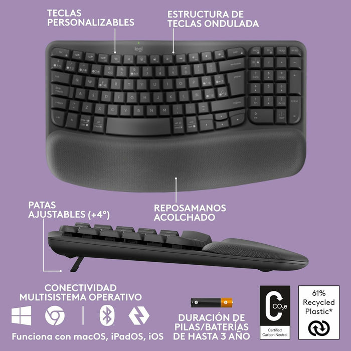 EAN 5099206117204 - Logitech 920-012296 teclado Oficina RF Wireless + Bluetooth imagen 16