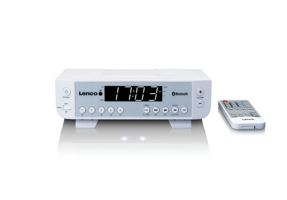 EAN 8711902041221 - Lenco KCR-100 Reloj Digital Blanco imagen 1