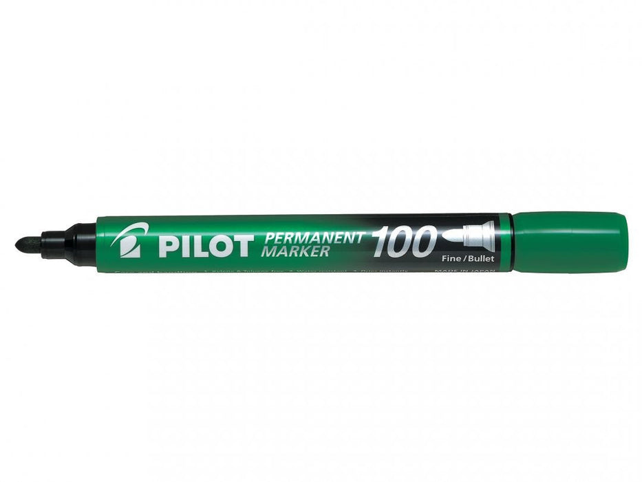 Pilot Pen 100 Permanentmarker Verde 1.0 Mm