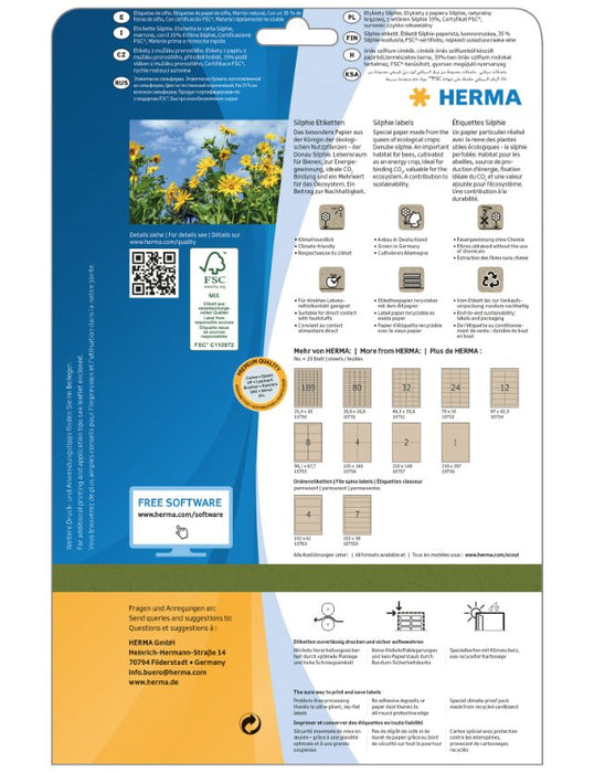 EAN 4008705107518 - HERMA 10751 etiqueta autoadhesiva Rectángulo Permanente Marrón 16000 pieza(s) imagen 2