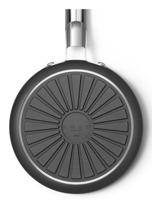 Smeg Spf2012blm Kochtopf, 20 Cm, Keramik, Edelstahlgriff, Mattschwarz