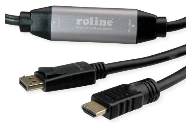 EAN 7630049619203 - ROLINE 11.04.5776 adaptador de cable de vídeo 7,5 m HDMI tipo A (Estándar) DisplayPort Negro imagen 2