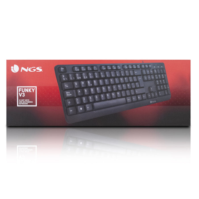 EAN 8435430618143 - NGS FunkyV3, QWERTY, ES teclado Hogar USB Negro imagen 9