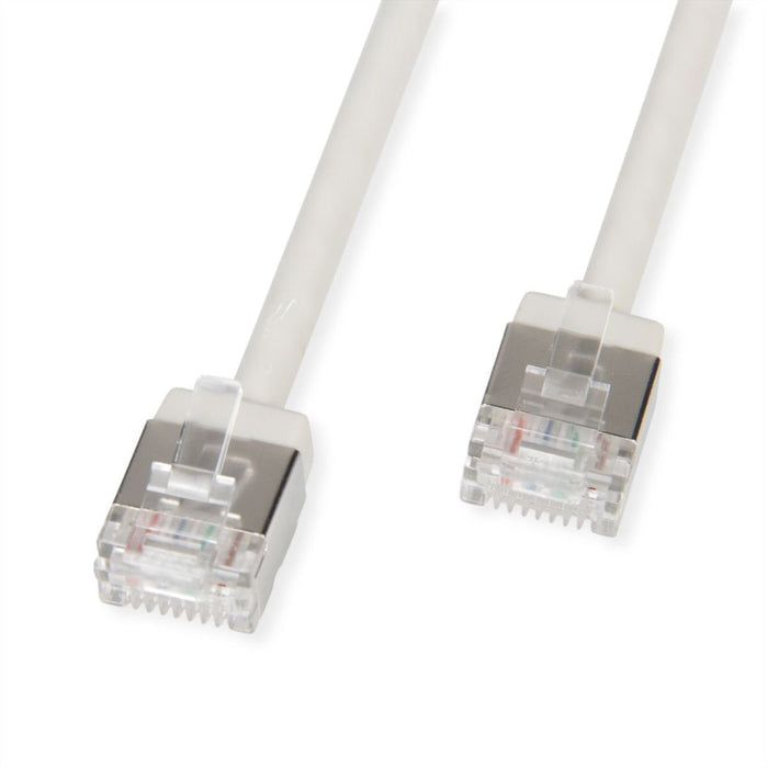 Roline U Ftp Datacenter Cable De Red Cat.6a (Class Ea), Lsoh, Slim, Extra Kurzer Stecker, Grau, 2 M
