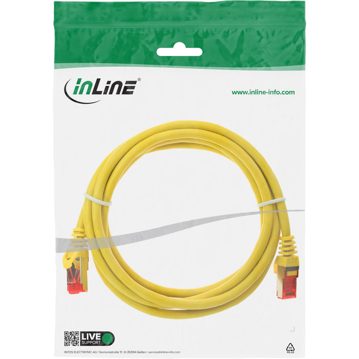 Cable De Red Inline S/Ftp Pimf Cat.6 250mhz Pvc Amarillo Cobre 2m