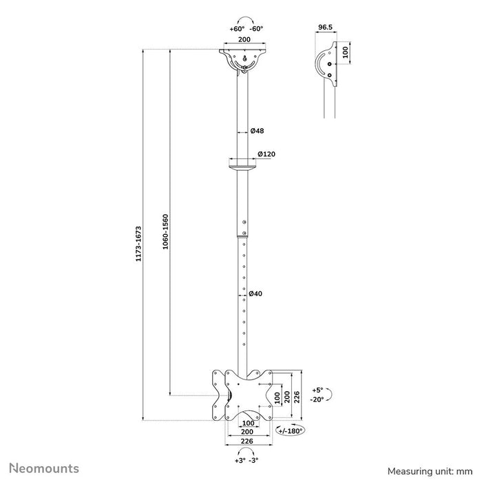 EAN 8717371447472 - Neomounts CL35-340BL22 soporte para TV 109,2 cm (43") Negro imagen 20