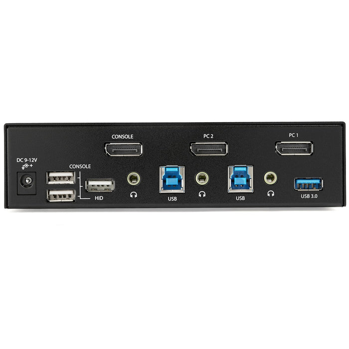 Startech.Com Switch Conmutador Kvm Displayport De 2 Puertos 4k 60hz Switch Kvm Displayport 1.2 Conmutador Kvm / Audio / Usb 2 X Kvm / Audio / Usb Sobremesa Conforme A La Taa