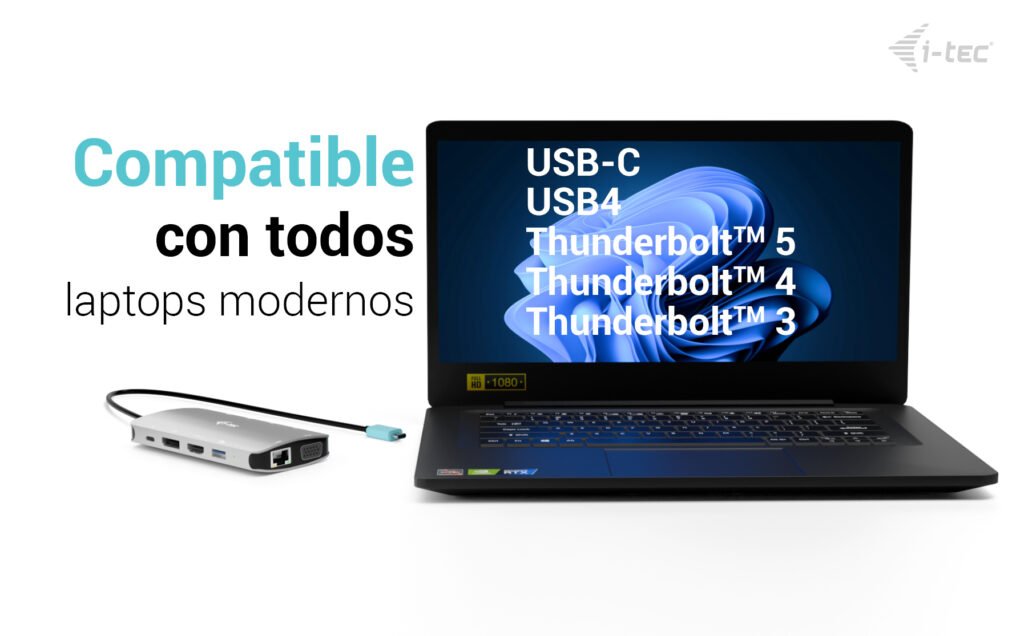 I-Tec Usb-C Metal Nano 3x Display Docking Station 1x Dp 1x Hdmi 1x Vga 1x Glan 1x Usb-C Gen1 4x Usb-A Gen1 Power Delivery 100w